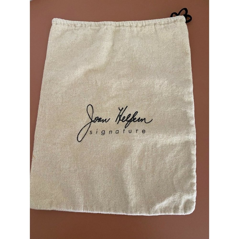 Joan Helpern Flannel Dustbag Drawstring Tan Signature Storage Bag 